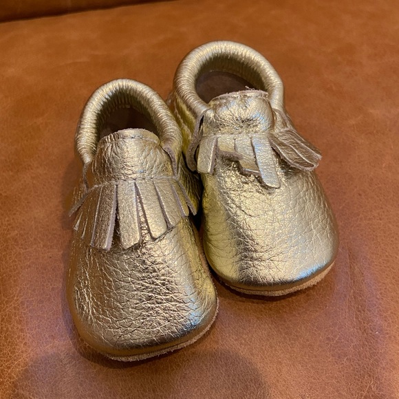 New gold leather booties - Picture 1 of 3